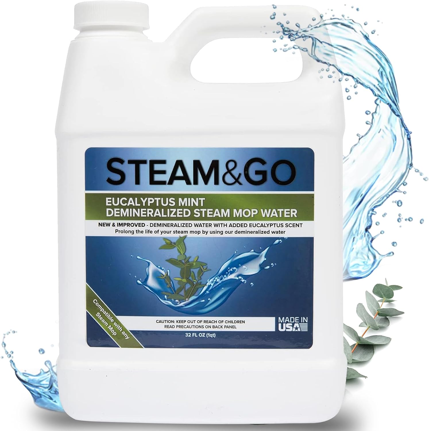 Eucalyptus Mint Demineralized Water for Steam Mops