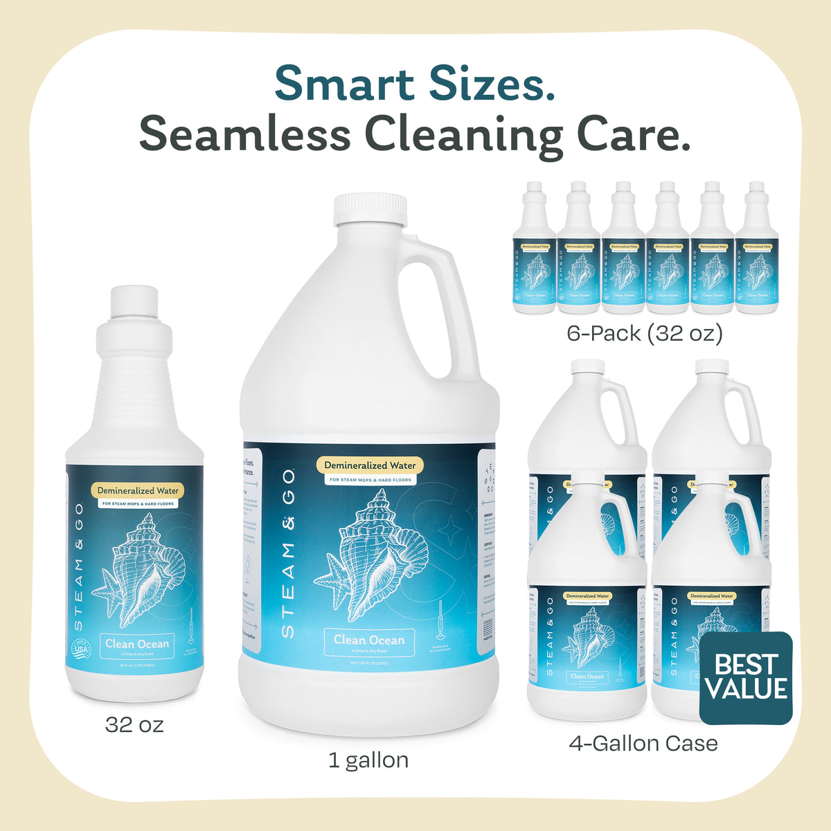Clean Ocean Demineralized Steam Water