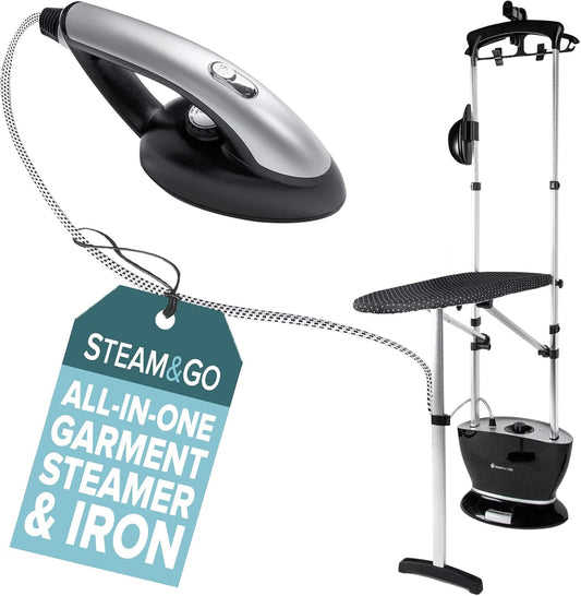 All-In-1 Garment Steamer with Built-In Iron Board