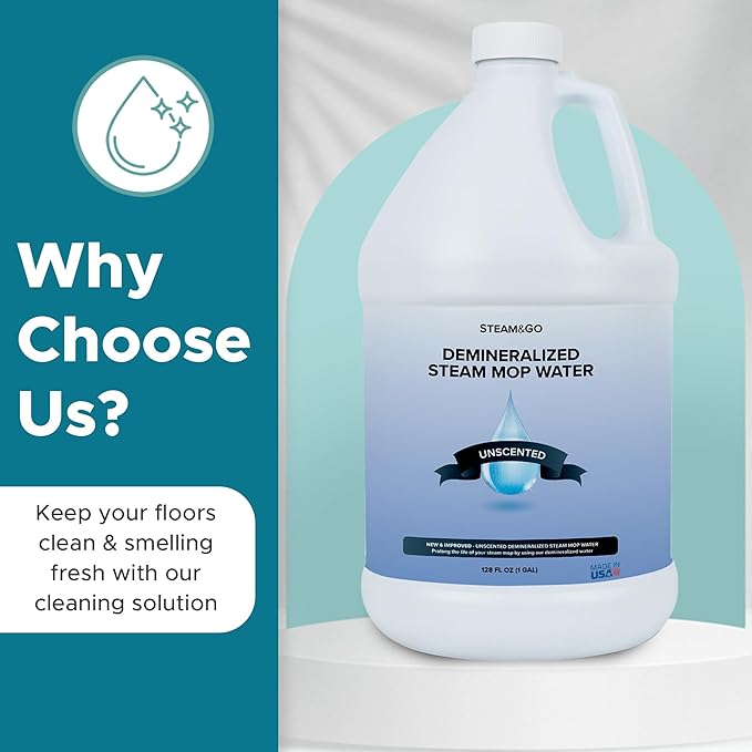 Unscented Demineralized Water for Steam Mops