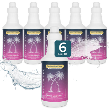 Steam & Go Hotel California scented demineralized water for steam mops, 6-pack of 32 oz bottles